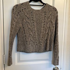 Lucky Brand Cropped Taupe Sweater
